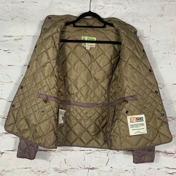 Eddie Bauer Quilted Jacket Medium Mauve Purple Fall Layering Classic Core Style - Picture 3 of 13